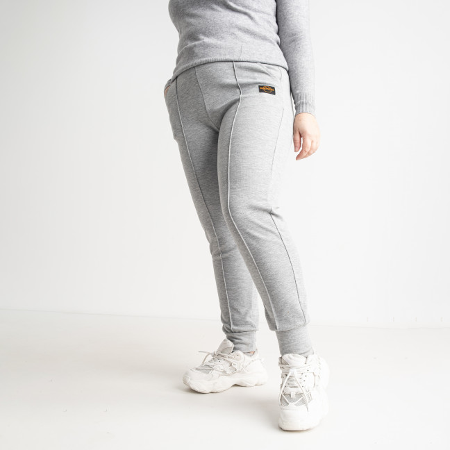 1701-6* светло-серые женские спортивные штаны (на манжете, 5 ед. размеры норма: S. M. L. XL. 2XL) выдача на следующий день Спортивные штаны: артикул 1141775