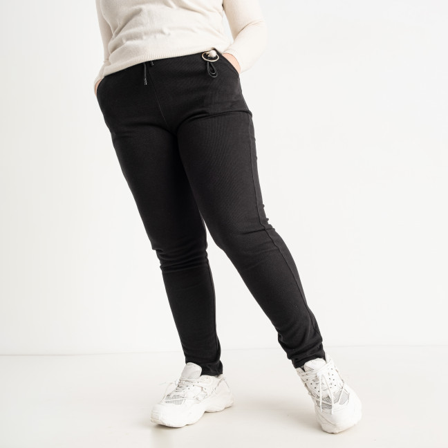 0155-1* чёрные женские спортивные штаны (на манжете, 5 ед. размеры на бирках полубатальные XL-5XL соответствуют L-4XL) выдача на следующий день Спортивные штаны: артикул 1141759