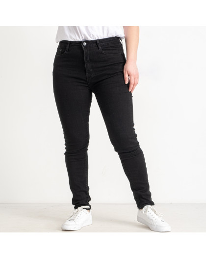 1160 черные женские джинсы (KT.MOSS, стрейчевые, 6 ед. размеры батал: 32. 34. 36. 38. 40. 42)   KT.Moss