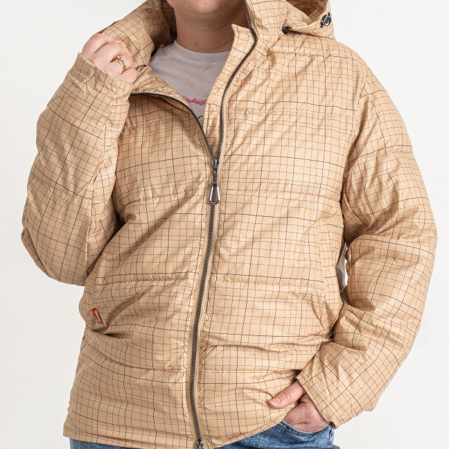 0036-3 бежевая женская куртка (синтепон, 5 ед. размеры полубатал: 48. 50. 52. 54. 56) Куртка: артикул 1143539