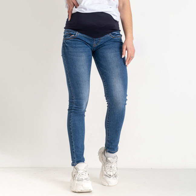 0001-2 синие женские джинсы для беременных (стрейчевые, 5 ед. размеры норма: 25. 26. 27. 29. 30) Джинсы: артикул 1143544