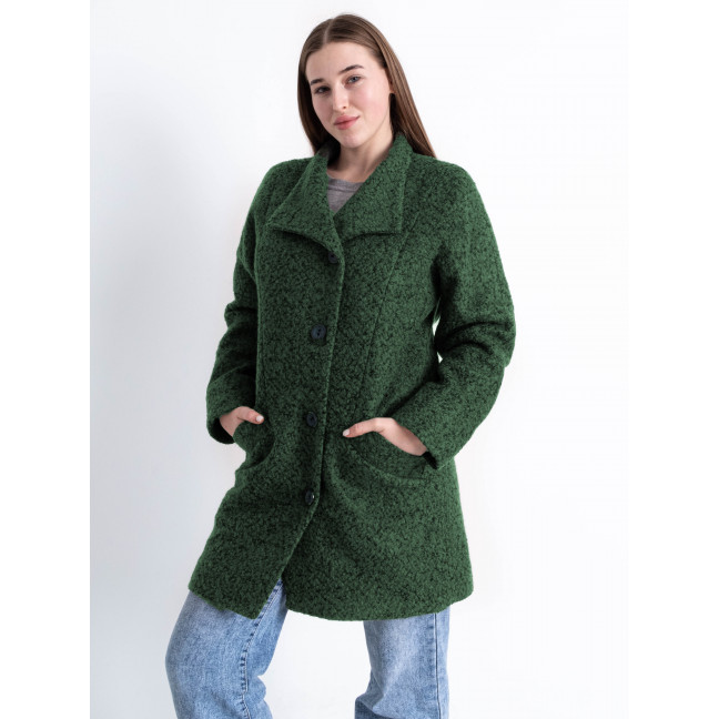 90086-73 темно-зеленое женское драповое пальто (3 ед. размеры норма: 42. 44. 48) Пальто: артикул 1151951