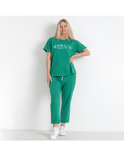 0177-7 зеленый женский спортивный костюм (футболка + штаны) (5'TH AVENUE, 3 ед. размеры батал: 54. 56. 58) 5`th Avenue