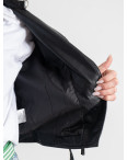 2122-1* черная женская куртка (HESTOVRVIIO, экокожа, 4 ед. размеры норма: S. M. L. XL) выдача на следующий день: артикул 1143586