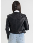 2122-1* черная женская куртка (HESTOVRVIIO, экокожа, 4 ед. размеры норма: S. M. L. XL) выдача на следующий день: артикул 1143586