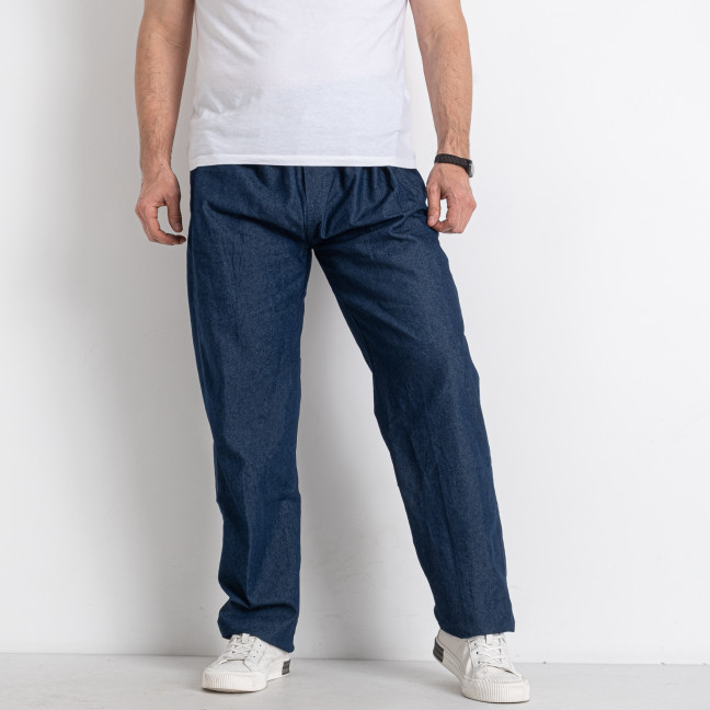 15454-2* синие мужские джинсовые штаны (на резинке, 10 ед. размеры норма: XL-5XL, дублируются) выдача на следующий день                                    Aolong: артикул 1145650
