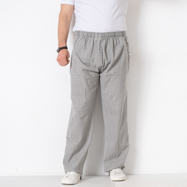 25451-6* светло-серые мужские штаны (лен, на резинке, 10 ед. размеры супербатал: 70-78, дублируются) выдача на следующий день                                    Aolong: артикул 1145651