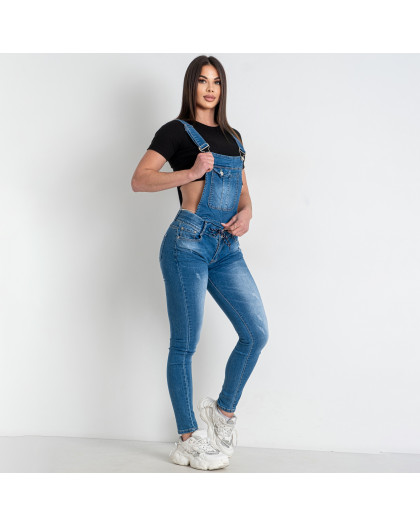 0904-3 синий женский джинсовый комбинезон (стрейчевый, 3 ед. размеры норма: S. M. L)                             Комбинезон