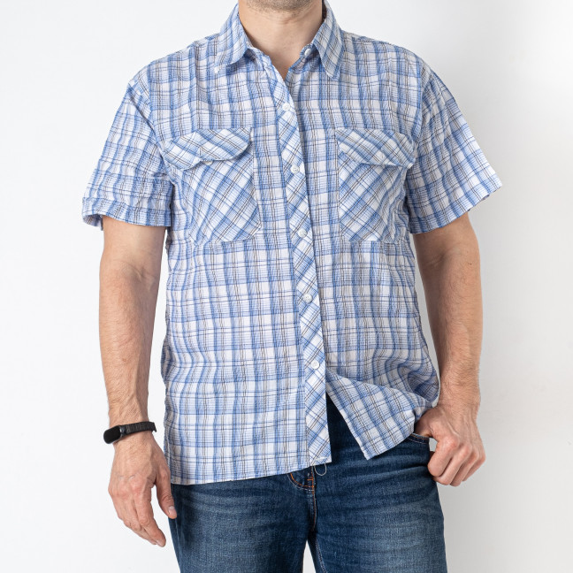 8663-42* голубая мужская рубашка (10 ед. размеры батал: 70-78, дублируются) выдача на следующий день Рубашка: артикул 1145730