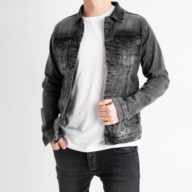 4011 Gastino Denim джинсовая куртка мужская серая стрейчевая ( 5 ед.размеры: S.M/2.L.XL) Джинсовая куртка: артикул 1132551
