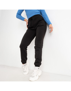 57012-1 НА ФЛИСЕ ЧЕРНЫЕ спортивные штаны женские (5 ед. размеры: 42.44.46.48.50)