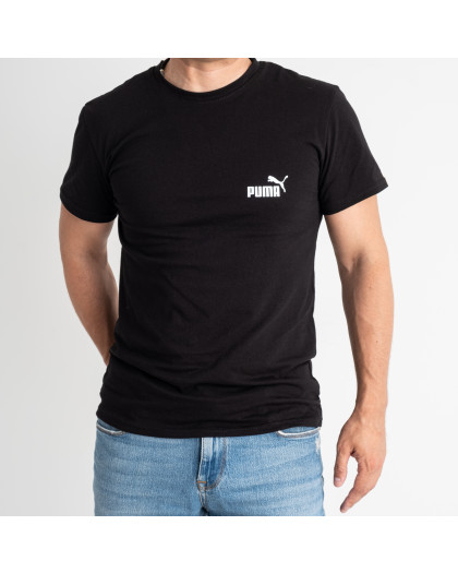 20505-1 черная мужская футболка с принтом (турецкий трикотаж, 5 ед. размеры норма: M. L. XL. 2XL. 3XL)  Футболка