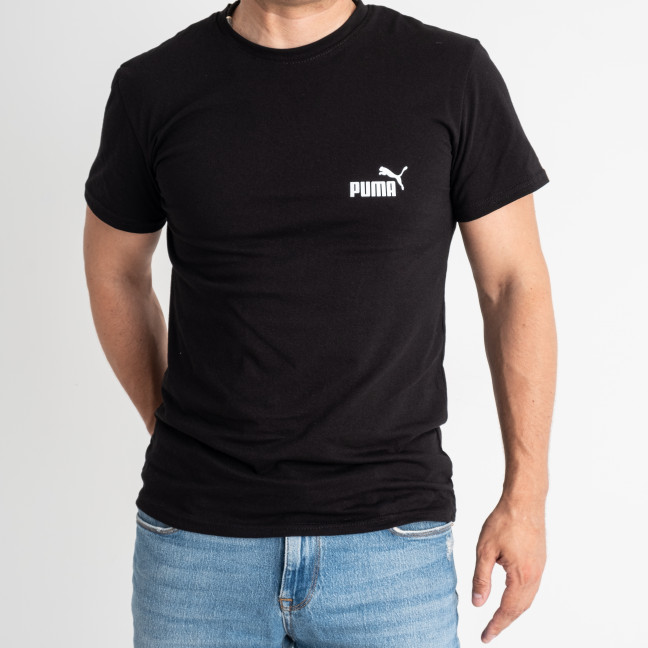20505-1 черная мужская футболка с принтом (турецкий трикотаж, 5 ед. размеры норма: M. L. XL. 2XL. 3XL)  Футболка: артикул 1136351