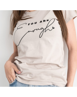 5053-62 ТЕМНО-СЕРАЯ Kafkame футболка женская с принтом ( 4 ед. размеры : S.M.L.XL)