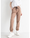 0022-2 СВЕТЛО-БЕЖЕВЫЕ БАТАЛЬНЫЕ спортивные брюки женские из турецкой двунитки (4 ед.размеры: 50.52.54.56) демисезон: артикул 1133930