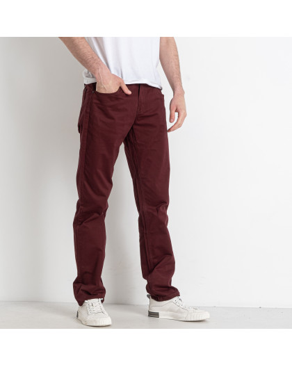 2034 бордовые мужские брюки (FANGSIDA, стрейчевые, 7 ед. размеры норма: 29. 30. 31. 32. 33. 34. 36) Fangsida