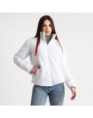 0420-10 белая женская куртка-зефирка (5'TH AVENUE, синтепон, 4 ед. размеры норма: 42. 44. 46. 48)