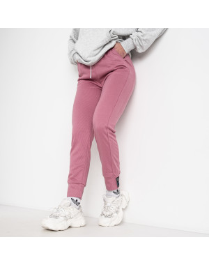 1811-8 розовые женские спортивные штаны (на манжете, 5 ед. размеры норма: S-2XL полномерные)