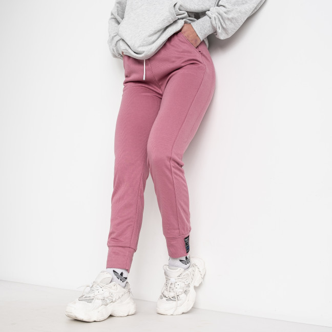1811-8 розовые женские спортивные штаны (на манжете, 5 ед. размеры норма: S-2XL полномерные) Спортивные штаны: артикул 1141960