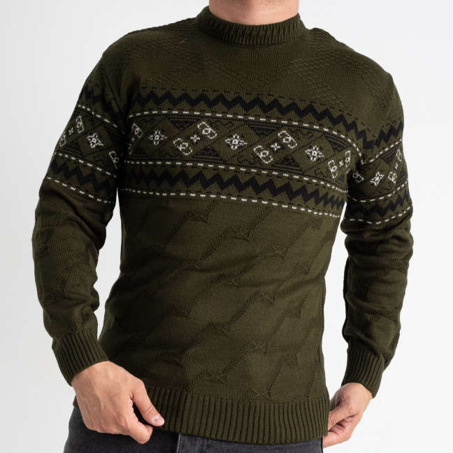 1028-7 Pamuk Park ХАКИ свитер мужской машинная вязка (3 ед. размеры: M.L.XL) Pamuk Park: артикул 1140327
