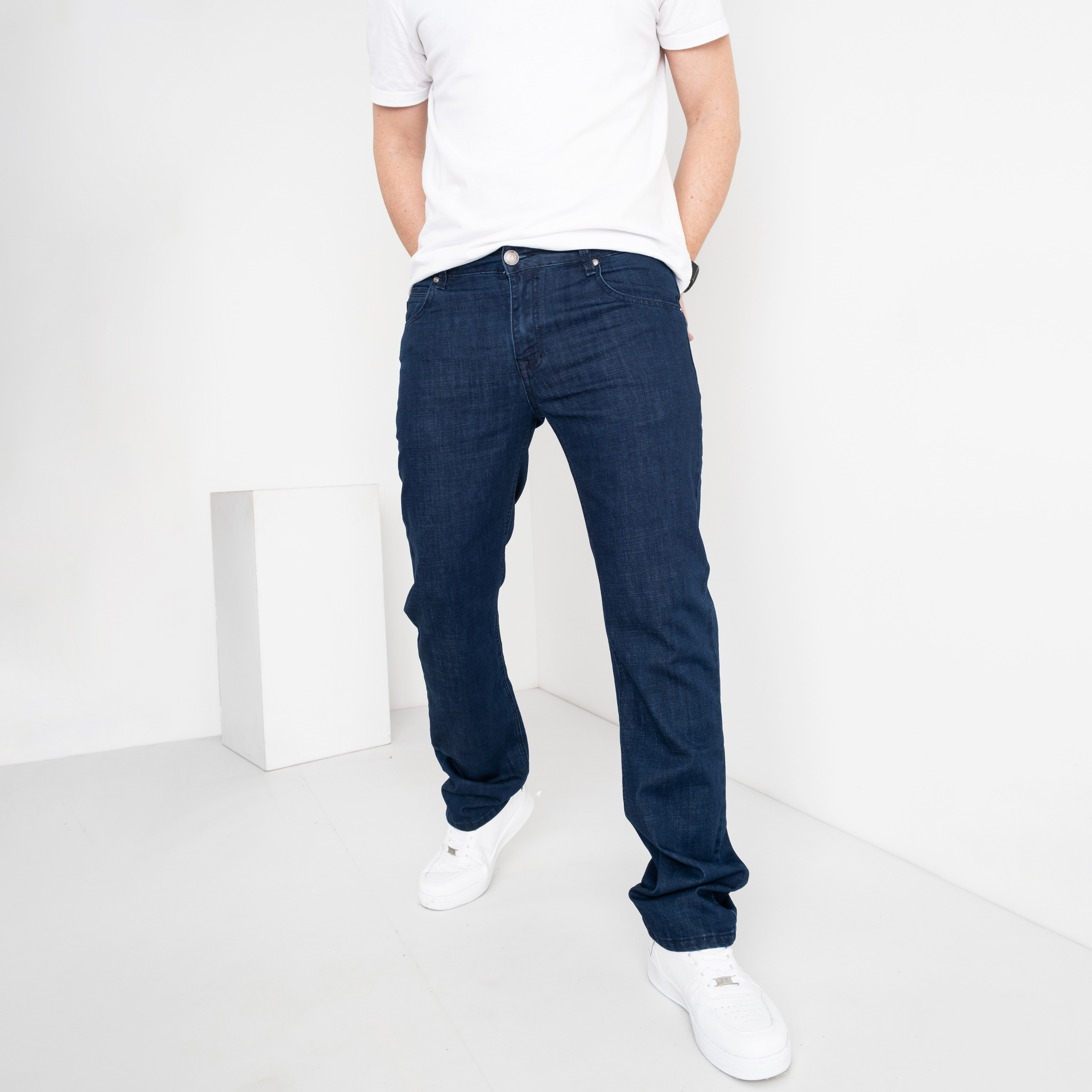 2055 C GOD BARON джинсы мужские полубатальные синие стрейчевые ( 8 ед.размеры: 34/3.36/3.38/2) 