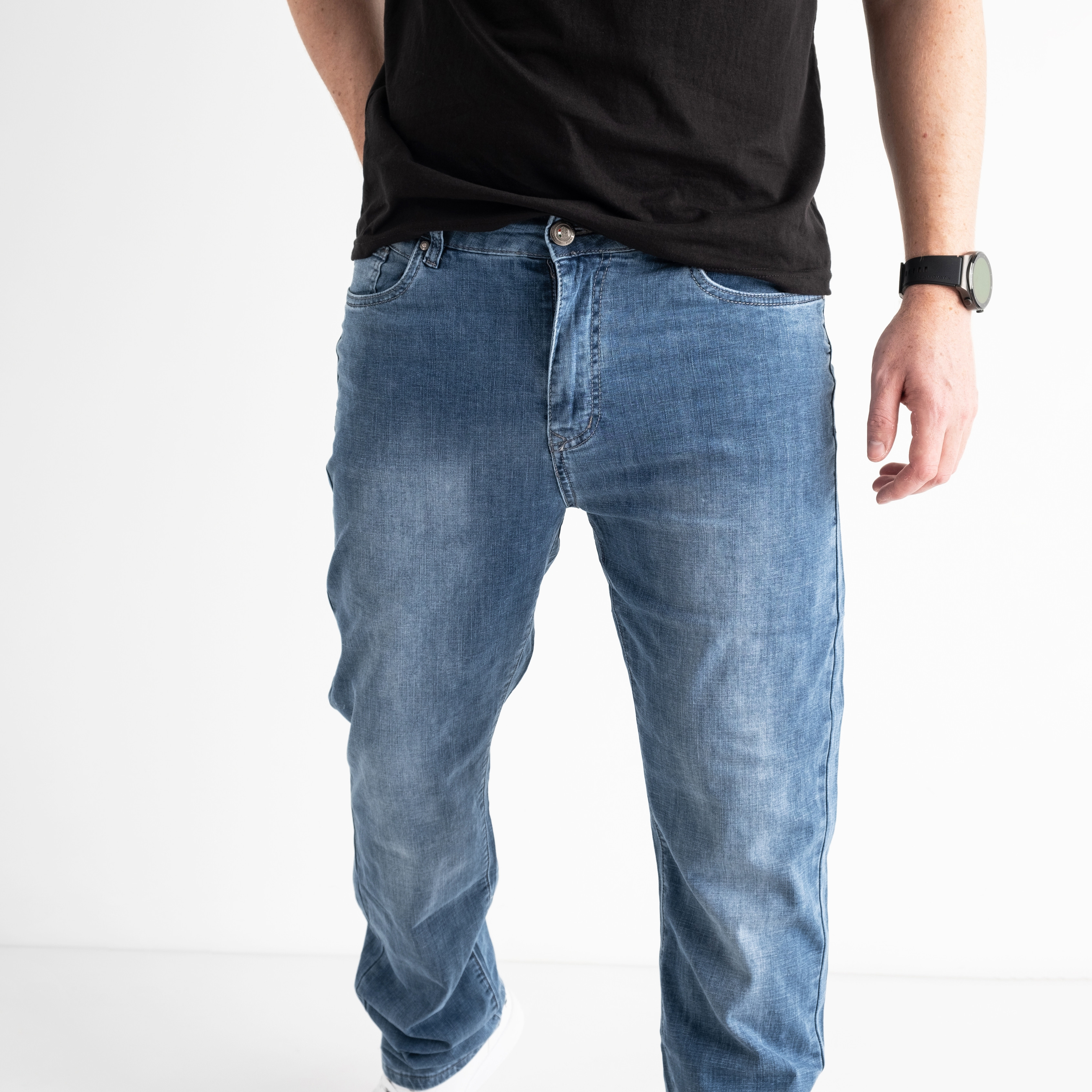 1060 GOD BARON джинсы мужские батальные голубые стрейчевые (8 ед.размеры: 36.38.40/2.42/2.44.46) 