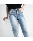 0823-2 MS RELUCKY джинсы-слоучи женские голубые стрейчевые (6 ед.размеры: 25.26.27.28.29.30): артикул 1135107