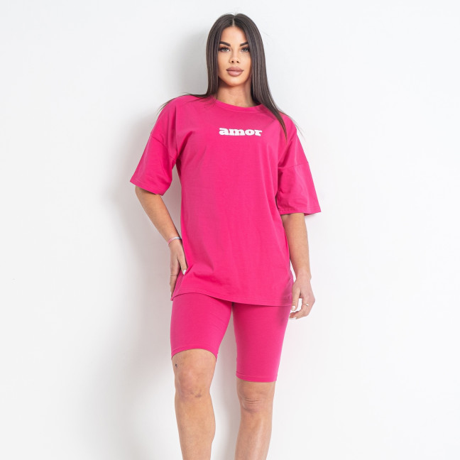 0140-25 розовый женский спортивный костюм (футболка + велосипедки) (5'TH AVENUE, 3 ед. размеры норма: 42. 44. 46) 5`th Avenue: артикул 1146129