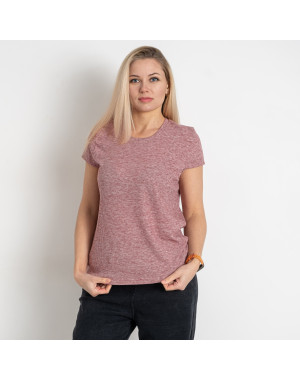 7825-8 фрезовая женская футболка (SARA, рубчик, 4 ед. размеры полубатал: 48. 50. 52. 54)