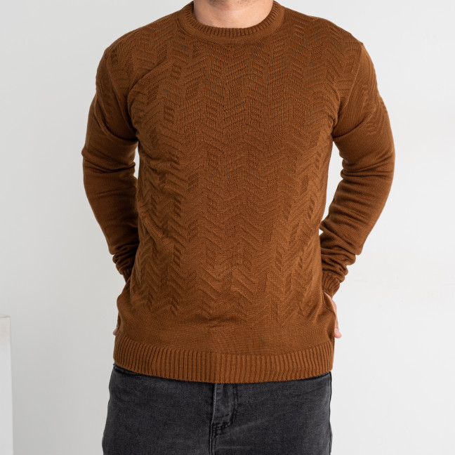 1122-9 YIL-MAX СВЕТЛО-КОРИЧНЕВЫЙ свитер мужской машинная вязка (3 ед. размеры: M.L.XL) Yil-Max: артикул 1139259