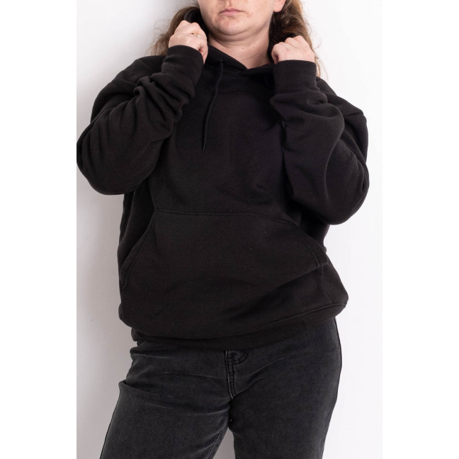 0005-1 черный женский теплый батник (YOLA, флис, подходит как полубатал oversize и батал, 4 ед. размеры: XL. XL. XL. XL) YOLA: артикул 1150326