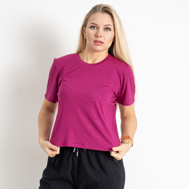 7528-24 пурпурная женская футболка (SARA, 4 ед. размеры полубатал: 48. 50. 52. 54) Sara: артикул 1143897