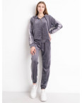 8797-6 серый женский велюровый спортивный костюм (4 ед. размеры норма: M. L. XL. 2XL): артикул 1152504