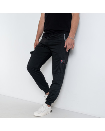 6532-1 черные спортивные штаны мужские (5 ед. размер: 48. 50. 52. 54. 56) Спортивные штаны