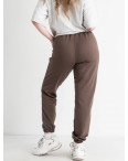 0022-3 БЕЖЕВЫЕ БАТАЛЬНЫЕ спортивные брюки женские из турецкой двунитки (4 ед.размеры: 50.52.54.56): артикул 1133250