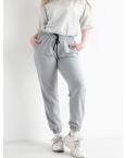 0022-66 СВЕТЛО-СЕРЫЕ БАТАЛЬНЫЕ спортивные брюки женские из турецкой двунитки (4 ед.размеры: 50.52.54.56): артикул 1132964