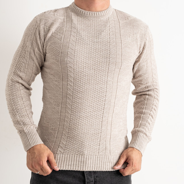 1085-3 Pamuk Park БЕЖЕВЫЙ свитер мужской машинная вязка (3 ед. размеры: M.L.XL) Pamuk Park: артикул 1140517