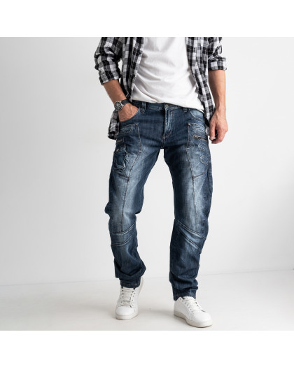 1294-4 MIGACH джинсы мужские серо-синие котоновые (7 ед. размеры: 28.29.30.31.32.33.34) Migach