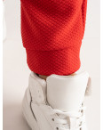 1907-3 КРАСНЫЙ спортивный костюм женский с капюшоном трикотаж кукуруза (4 ед. размеры: S.М.L.XL): артикул 1136644