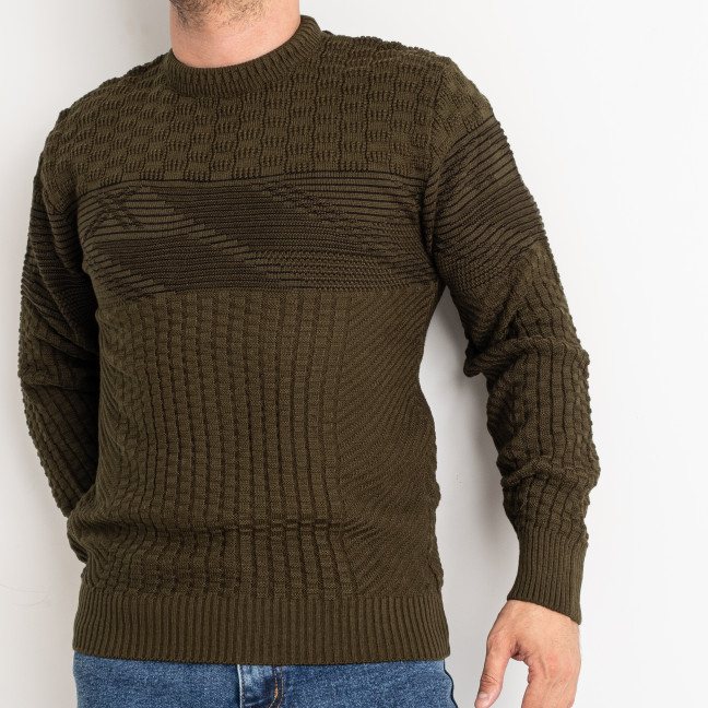 1008-7 Pamuk Park ХАКИ свитер мужской машинная вязка (3 ед. размеры: M.L.XL) Pamuk Park: артикул 1140527