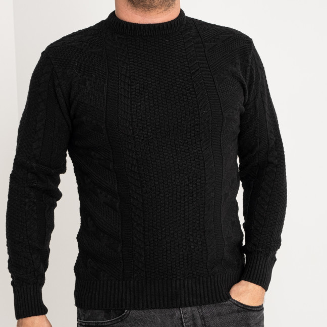 1085-1 Pamuk Park ЧЕРНЫЙ свитер мужской машинная вязка (3 ед. размеры: M.L.XL) Pamuk Park: артикул 1140520