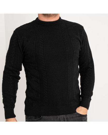 1085-1 Pamuk Park ЧЕРНЫЙ свитер мужской машинная вязка (3 ед. размеры: M.L.XL) Pamuk Park