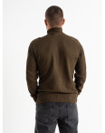 1007-7 Pamuk Park ХАКИ свитер мужской машинная вязка (3 ед. размеры: M.L.XL): артикул 1139366