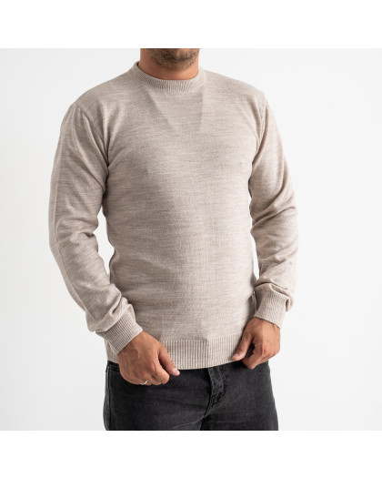 1049-18 Pamuk Park СВЕТЛО-БЕЖЕВЫЙ свитер мужской машинная вязка (3 ед. размеры: M.L.XL) Pamuk Park
