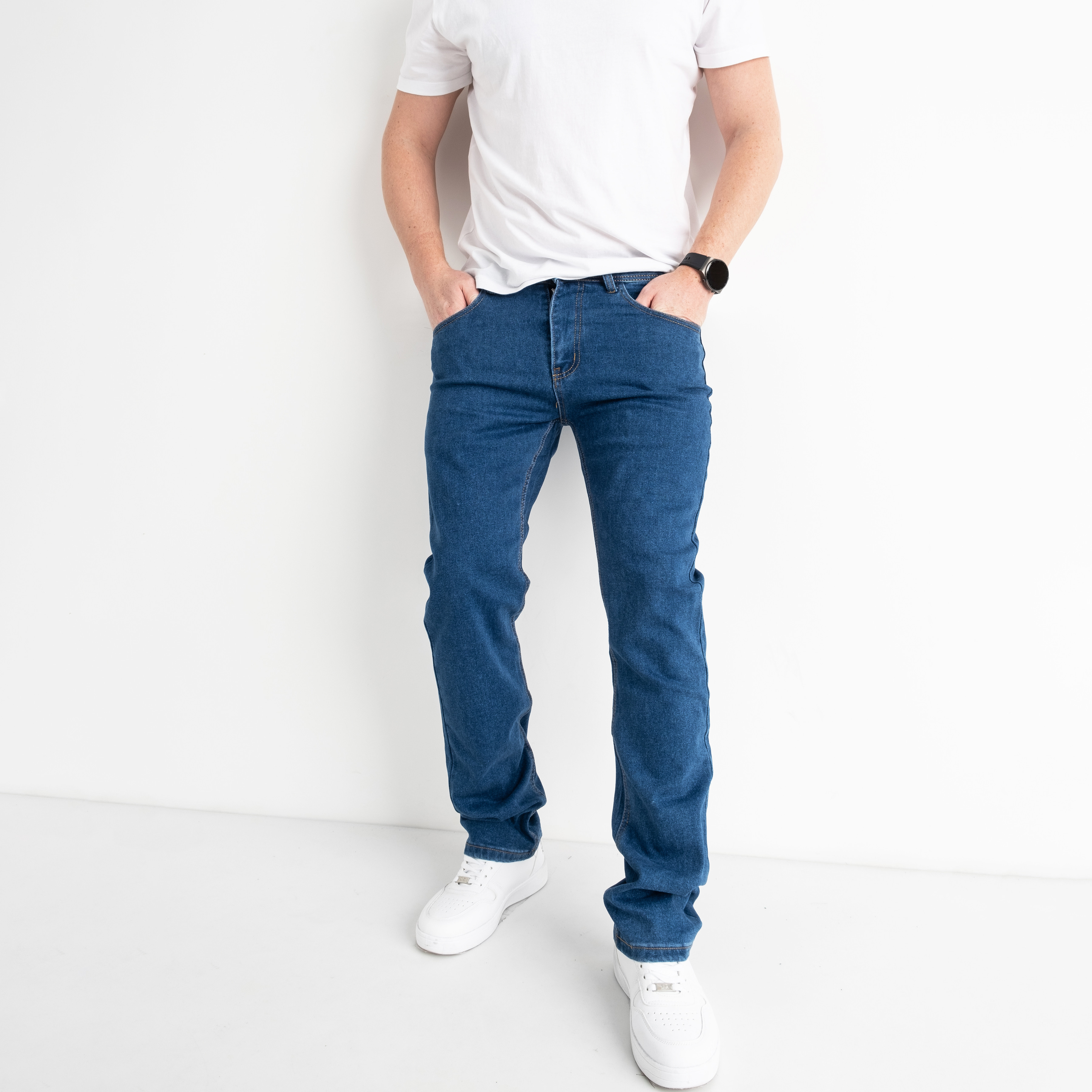 0712 SIHEREN джинсы мужские синие стрейчевые (8 ед.размеры: 29.30.32.33.34/2.36.38)
