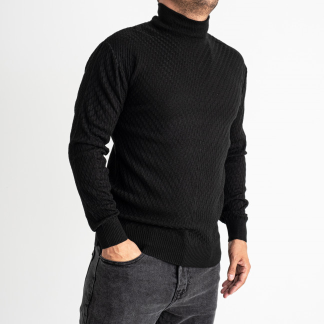 1007-1 Pamuk Park ЧЁРНЫЙ свитер мужской машинная вязка (3 ед. размеры: M.L.XL) Pamuk Park: артикул 1139367