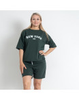 0169-74 темно-зеленый женский спортивный костюм (футболка + шорты) (5'TH AVENUE, 3 ед. размеры полубатал: 48. 50. 52): артикул 1146243
