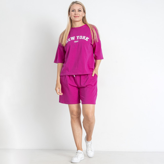 0169-35 розовый женский спортивный костюм (футболка + шорты) (5'TH AVENUE, 3 ед. размеры полубатал: 48. 50. 52) 5`th Avenue: артикул 1146244