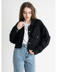2021-1 FASHION джинсовая куртка женская черная котоновая ( 2 ед.размеры: M.L): артикул 1135224