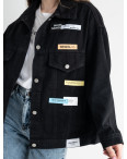 1962 FASHION джинсовая куртка женская черная котоновая (2 ед.размеры: M.L): артикул 1135229